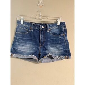 Gap Slim Cut-Offs Denim Shorts Medium Wash Raw Hem Size 26